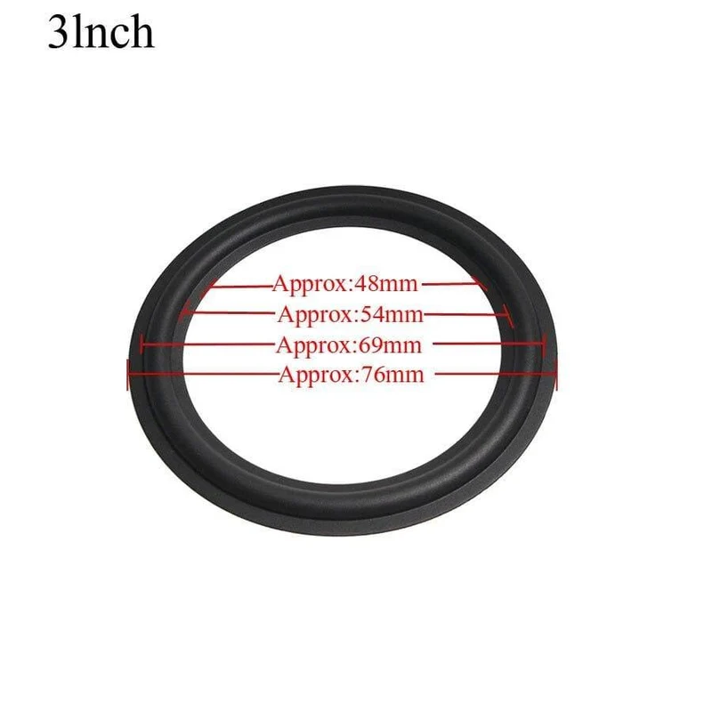 2PCS Lautsprecher Gummi Reparatur Falten Rand Ring Subwoofer Lautsprecher Reparatur Zubehör DIY 3/4/5/6/8/10 ZOLL