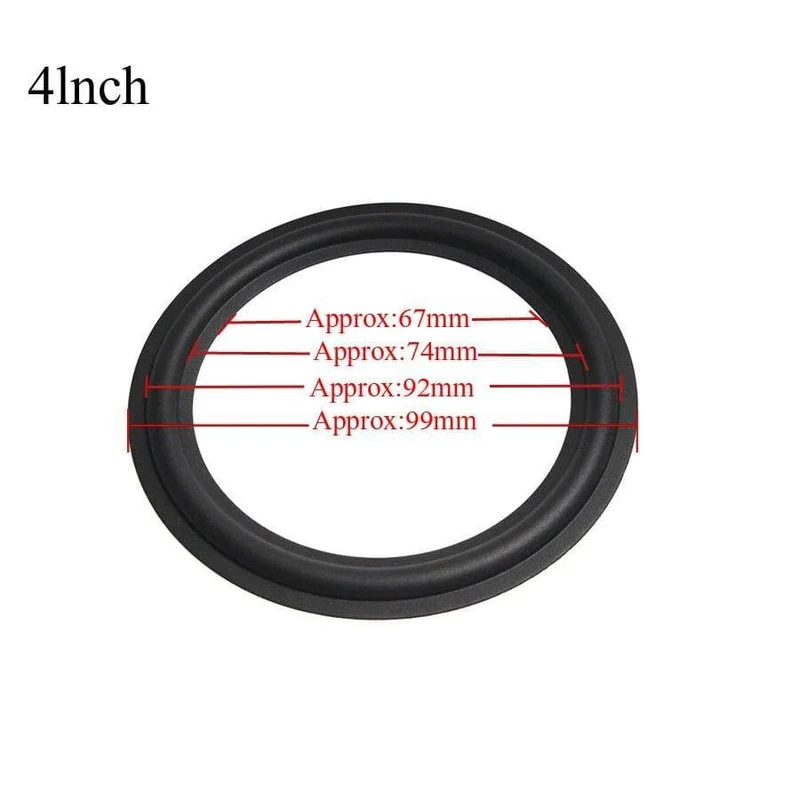 2PCS Lautsprecher Gummi Reparatur Falten Rand Ring Subwoofer Lautsprecher Reparatur Zubehör DIY 3/4/5/6/8/10 ZOLL