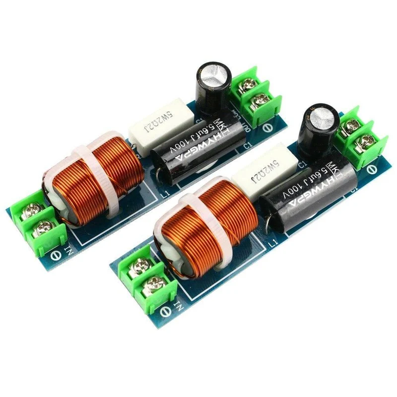 GHXAMP 60–120 W Auto-Mitteltöner-Crossover-Lautsprecher, 1 Weg Mediant Mittelfrequenzteiler für 2–6.5 Zoll Lautsprecherfilter, 2 Stück