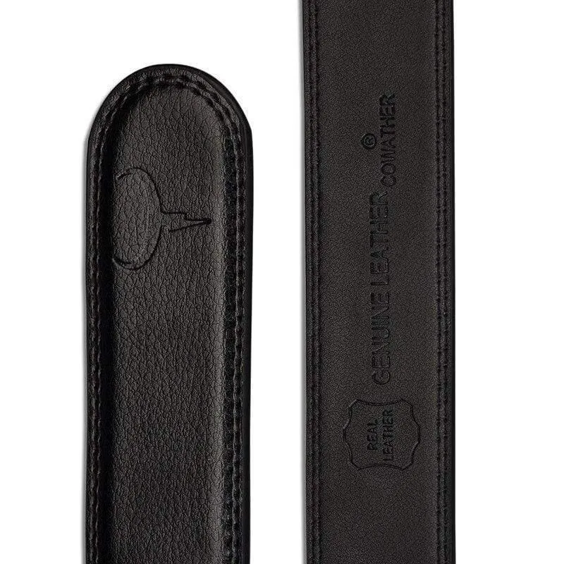 Herren Gürtel Automatische Ratschenschnalle Mit Kuh Echtledergürtel Für Herren Luxus Marke Männlicher Gurt 110-130cm Länge