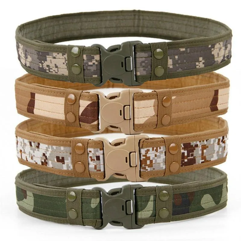 Mens Tactical Belt Militärischer Nylongürtel Multifunktionaler Trainingsgürtel für den Außenbereich Hochwertiger Tarngürtel
