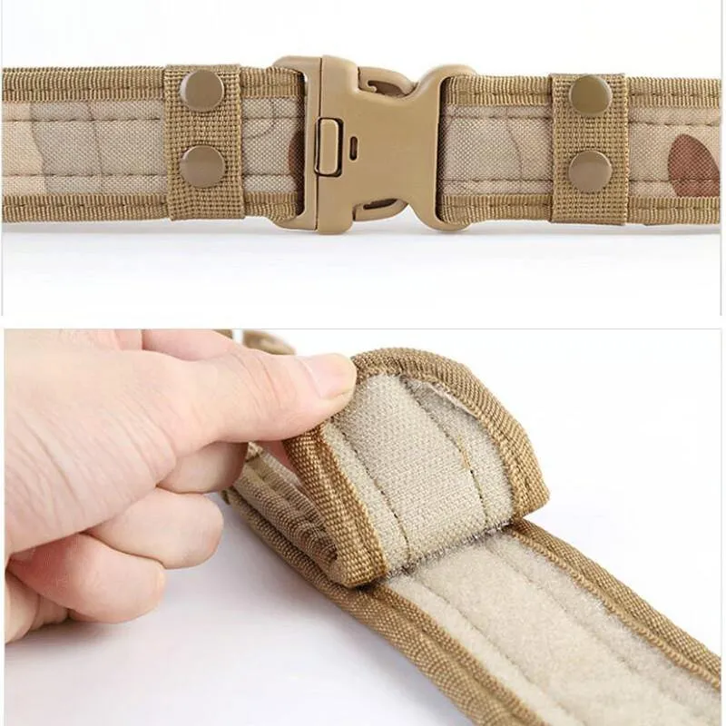 Mens Tactical Belt Militärischer Nylongürtel Multifunktionaler Trainingsgürtel für den Außenbereich Hochwertiger Tarngürtel