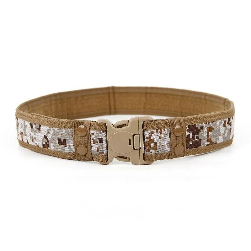 Mens Tactical Belt Militärischer Nylongürtel Multifunktionaler Trainingsgürtel für den Außenbereich Hochwertiger Tarngürtel