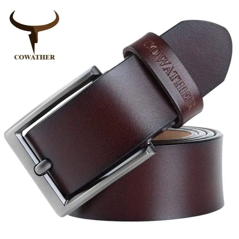 Männer Gürtel Kuh Echtes Leder Luxusband Männliche Gürtel Für Männer Neue Mode Klassische Vintage Pin Schnalle Dropshipping