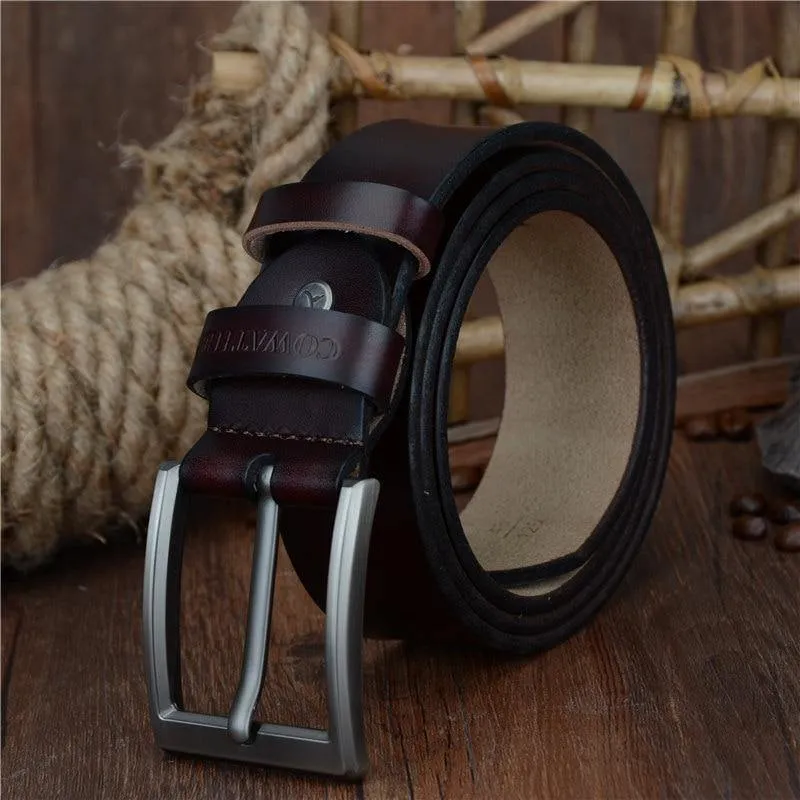 Männer Gürtel Kuh Echtes Leder Luxusband Männliche Gürtel Für Männer Neue Mode Klassische Vintage Pin Schnalle Dropshipping
