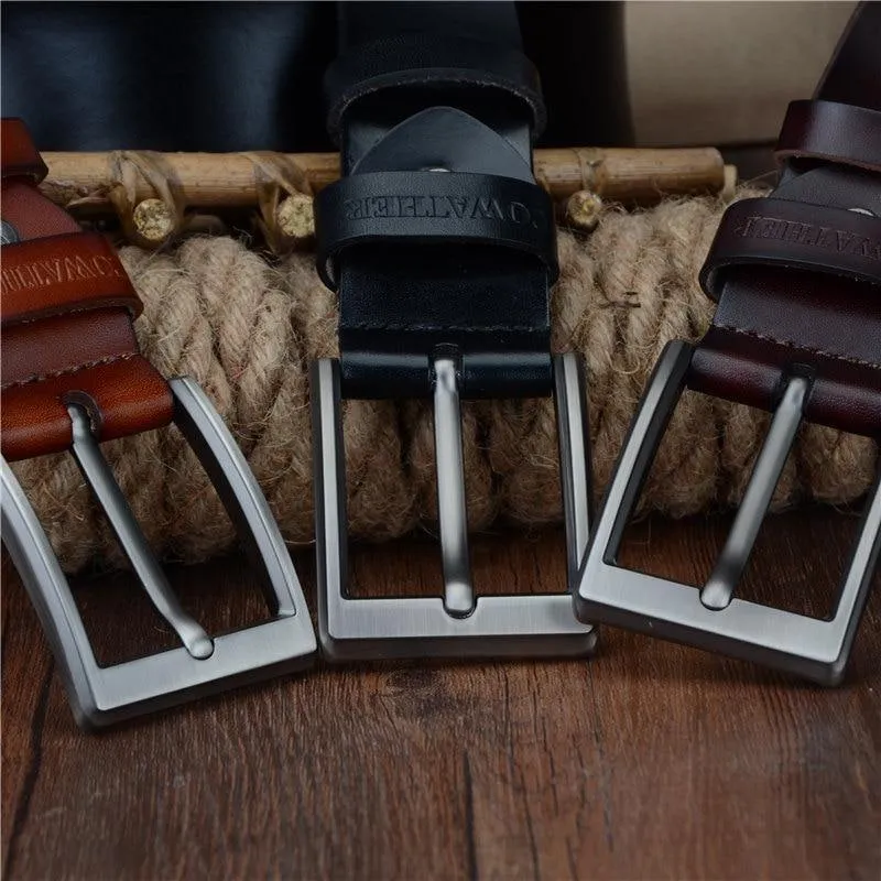 Männer Gürtel Kuh Echtes Leder Luxusband Männliche Gürtel Für Männer Neue Mode Klassische Vintage Pin Schnalle Dropshipping