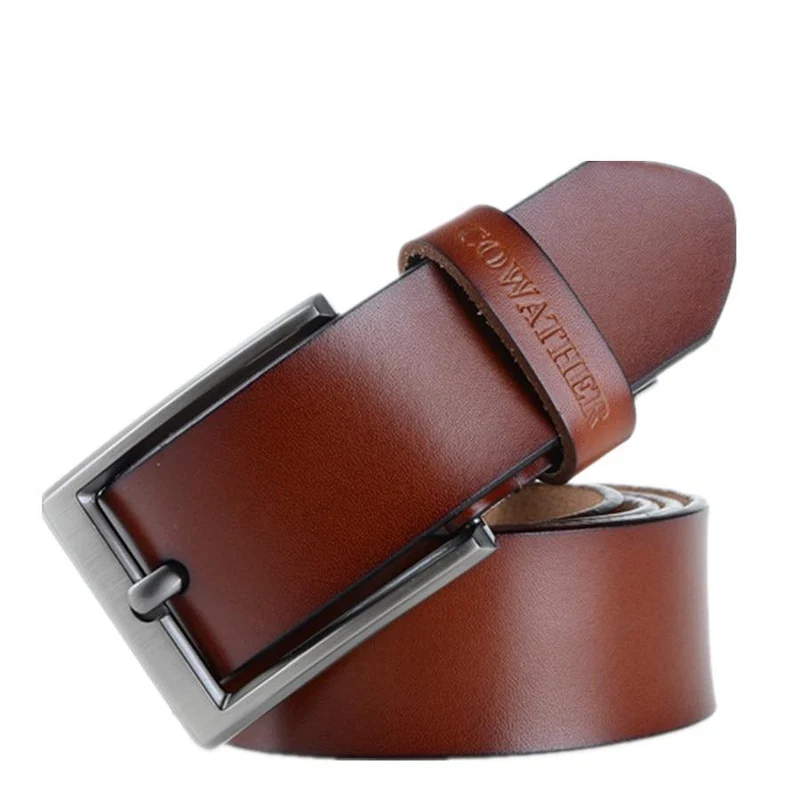 Männer Gürtel Kuh Echtes Leder Luxusband Männliche Gürtel Für Männer Neue Mode Klassische Vintage Pin Schnalle Dropshipping