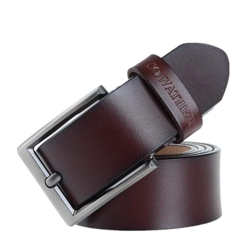 Männer Gürtel Kuh Echtes Leder Luxusband Männliche Gürtel Für Männer Neue Mode Klassische Vintage Pin Schnalle Dropshipping