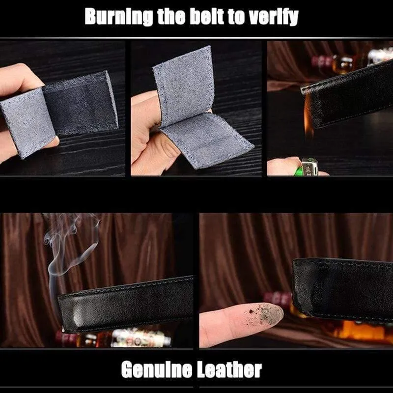 Gürtel ohne Schnalle aus echtem Leder für automatische Schnalle, Dornschließe, 2.4 cm, 2.8 cm, 3.0 cm, 3.2 cm, 3.5 cm, 3.8 cm Breite, Herrengürtel, Schwarz