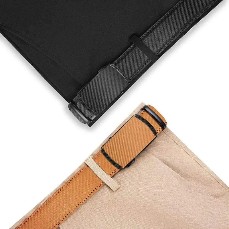Fashion Automatic Buckle Mehrfarbiger Echtledergürtel Herren Schwarzgürtel Kuhledergürtel Für Herren 3.5 cm Breite