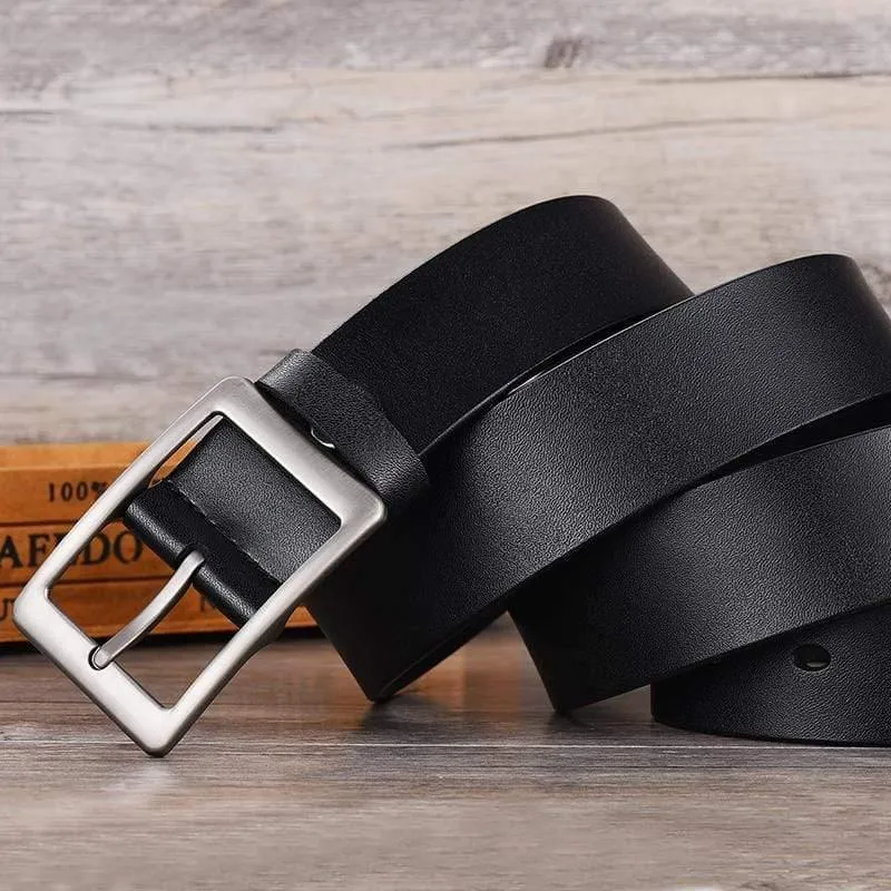 Herrengürtel Hochwertiges Kuh-Echtleder Luxus-Gurtband Herrengürtel für Männer New Fashion Classic Vintage Dornschließe