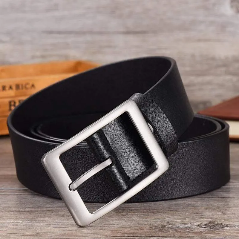 Herrengürtel Hochwertiges Kuh-Echtleder Luxus-Gurtband Herrengürtel für Männer New Fashion Classic Vintage Dornschließe