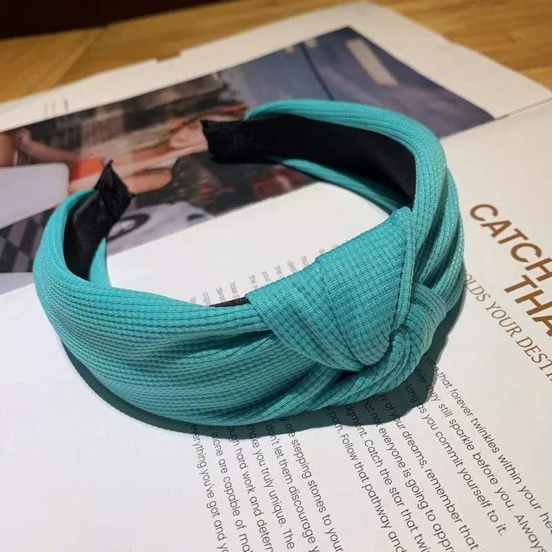 Mode Neon Farbe Tuch Frauen Haarbänder Bogen-knoten Mädchen Stirnbänder dame Kopfbedeckungen Haar Zubehör