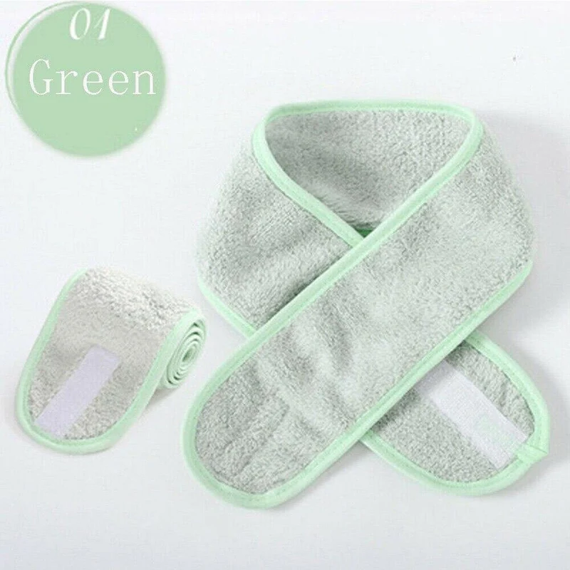 1PC Frauen verstellbare Make-up Stirnbänder Wickeln Tiara Turban Gesicht waschen Bad Salon SPA Klett-Haarband für Frauen Zubehör