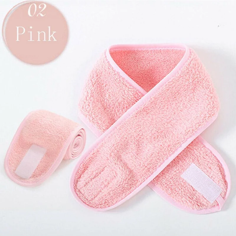 1PC Frauen verstellbare Make-up Stirnbänder Wickeln Tiara Turban Gesicht waschen Bad Salon SPA Klett-Haarband für Frauen Zubehör