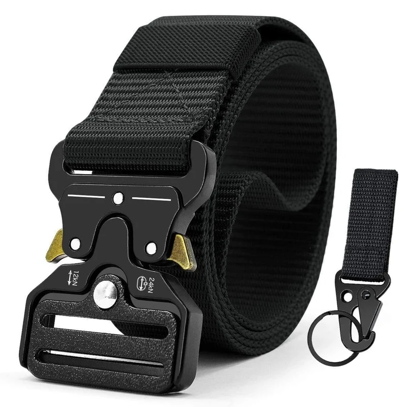 Taktischer Gürtel Nylon-Armeegürtel Neue Herren-Militär-Multifunktionsschnalle Outdoor-Sporthakengürtel 125/135 cm breit 3.8 cm