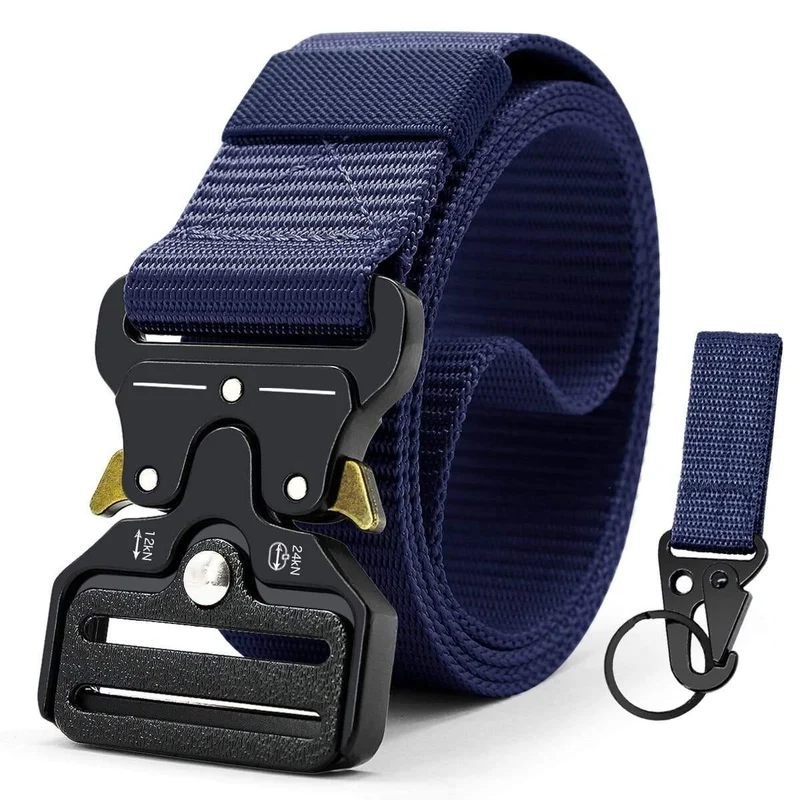Taktischer Gürtel Nylon-Armeegürtel Neue Herren-Militär-Multifunktionsschnalle Outdoor-Sporthakengürtel 125/135 cm breit 3.8 cm
