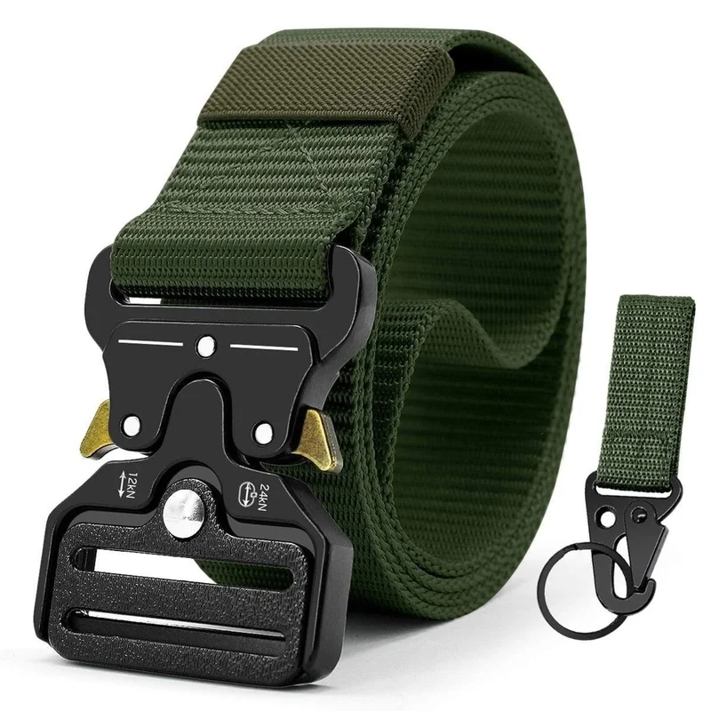 Taktischer Gürtel Nylon-Armeegürtel Neue Herren-Militär-Multifunktionsschnalle Outdoor-Sporthakengürtel 125/135 cm breit 3.8 cm
