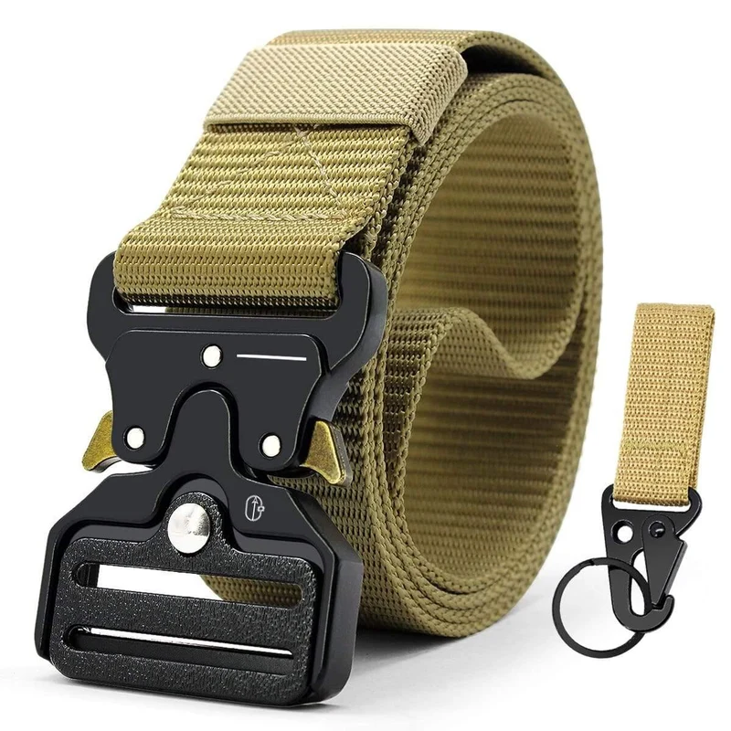 Taktischer Gürtel Nylon-Armeegürtel Neue Herren-Militär-Multifunktionsschnalle Outdoor-Sporthakengürtel 125/135 cm breit 3.8 cm