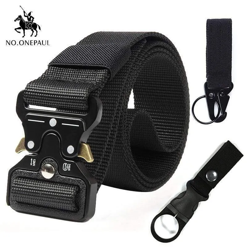 Taktische Gürtel Militär Hohe Qualität Nylon männer Trainings Gürtel Metall Multifunktionale Schnalle Outdoor Sport Haken Neue