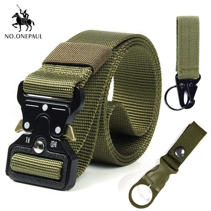 Taktische Gürtel Militär Hohe Qualität Nylon männer Trainings Gürtel Metall Multifunktionale Schnalle Outdoor Sport Haken Neue