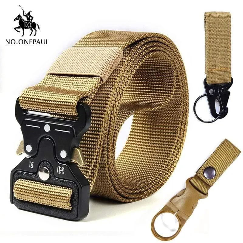 Taktische Gürtel Militär Hohe Qualität Nylon männer Trainings Gürtel Metall Multifunktionale Schnalle Outdoor Sport Haken Neue