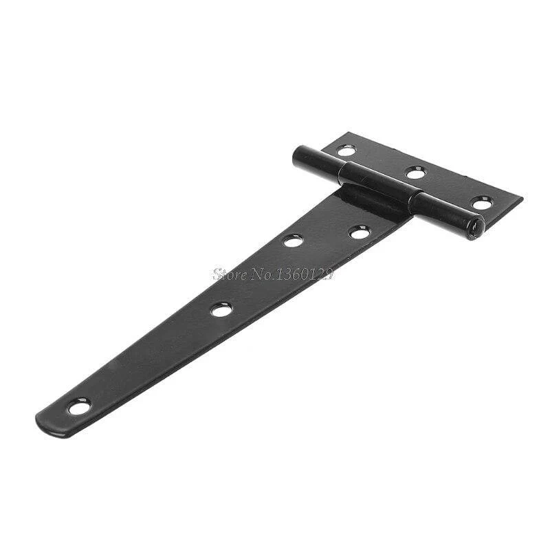 Schwarze Farbe T-Form Dreieck Scharnier Schrank Schuppen Holztür Tor Scharniere Hardware Whosale&Dropship