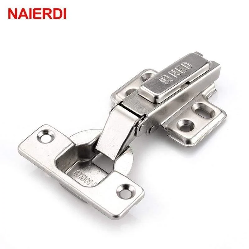 2PCS rostfreies Eisenscharnier Zwei-Kraft-Schrank Schranktür Scharniere Universal Größe Scharnier für Küche Wohnmöbel Hardware
