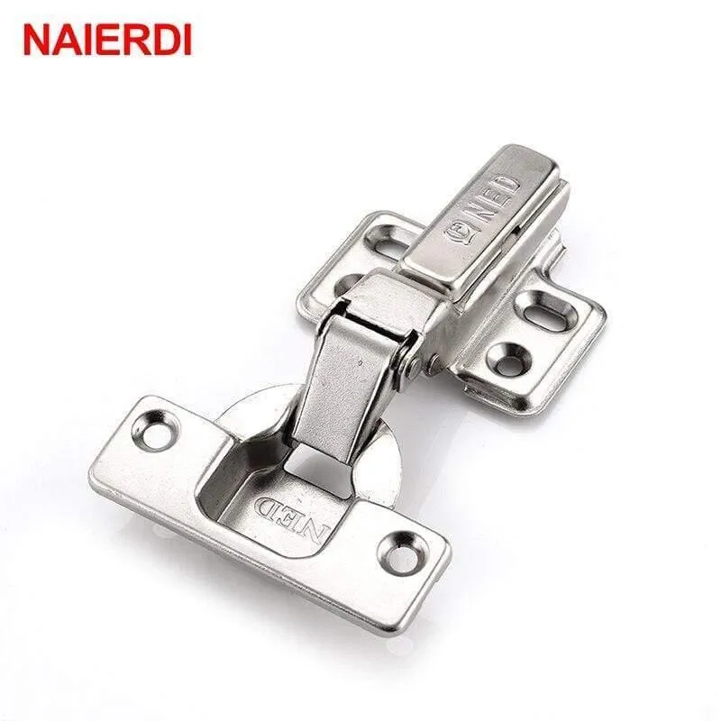 2PCS rostfreies Eisenscharnier Zwei-Kraft-Schrank Schranktür Scharniere Universal Größe Scharnier für Küche Wohnmöbel Hardware