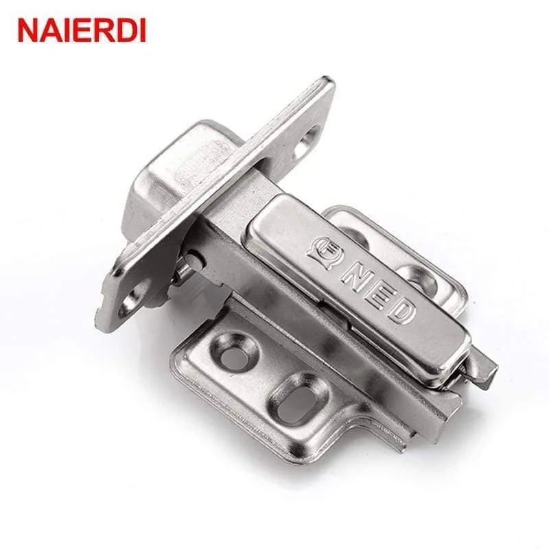 2PCS rostfreies Eisenscharnier Zwei-Kraft-Schrank Schranktür Scharniere Universal Größe Scharnier für Küche Wohnmöbel Hardware