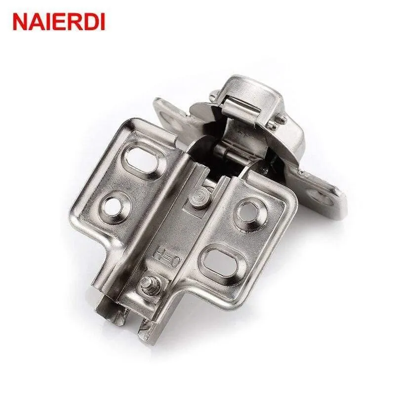 2PCS rostfreies Eisenscharnier Zwei-Kraft-Schrank Schranktür Scharniere Universal Größe Scharnier für Küche Wohnmöbel Hardware