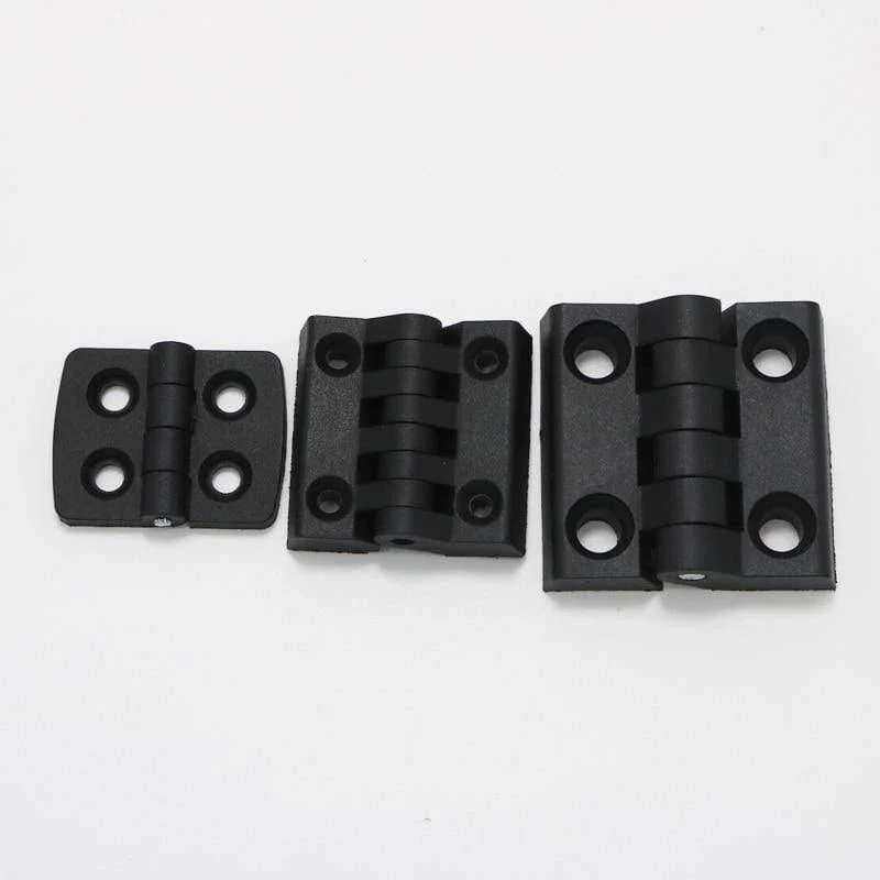 10 Stück Nylon Kleines Scharnier Schwarz Mini Kunststoff Türlager Verteilerkasten Schranktür Industriebox PP Verstellbares Dämpfungsscharnier