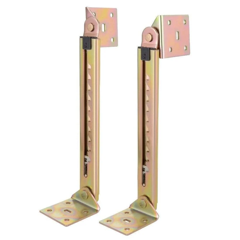 1 Paar Winkelhebestange für Schreibtisch, 10 Gänge, Einstellscharnier, Winkelscharnier mit Halterung, Schranktürlift, pneumatische Unterstützungs-Hardware