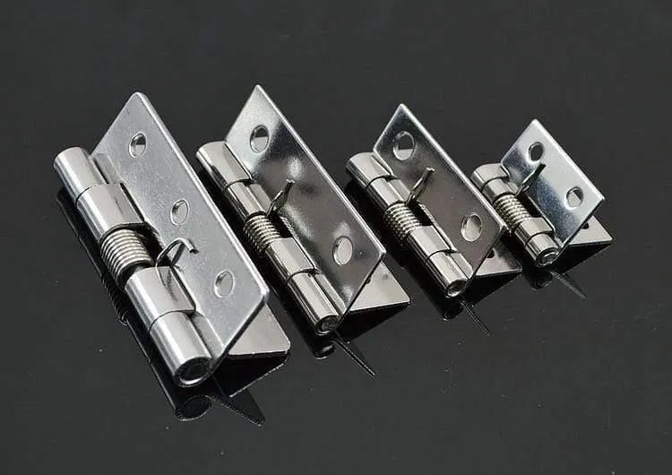 5Pcs 304 Edelstahl Federscharnier Automatische Schranktür Kleiderschrank Hardware und Möbelbeschläge Mini Micro Scharnier