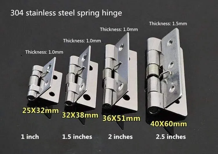 5Pcs 304 Edelstahl Federscharnier Automatische Schranktür Kleiderschrank Hardware und Möbelbeschläge Mini Micro Scharnier
