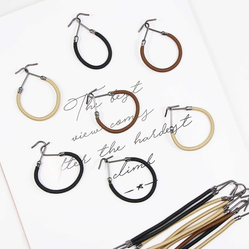 5 Stück Pferdeschwanz Gummi Elastische Haken Haarbänder für Frauen Mädchen Gummihaken Haarzubehör Styling-Tools Halter Bungee Bänder