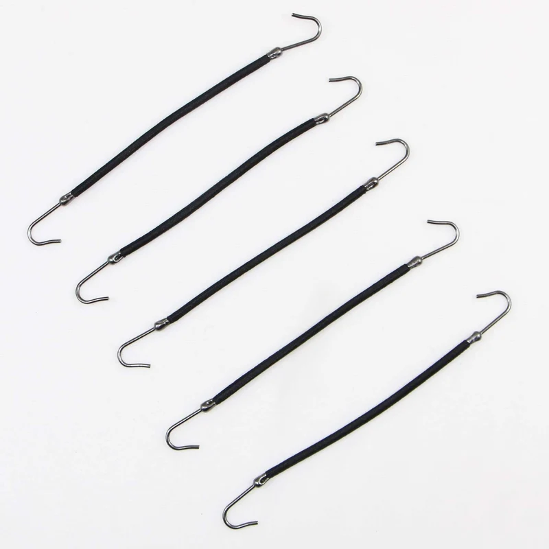 5 Stück Pferdeschwanz Gummi Elastische Haken Haarbänder für Frauen Mädchen Gummihaken Haarzubehör Styling-Tools Halter Bungee Bänder