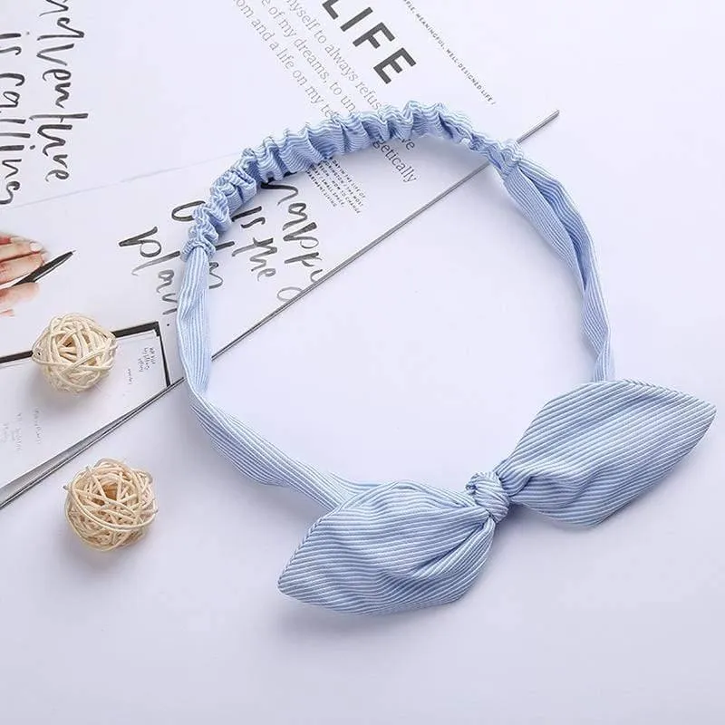 Frauen Kaninchen Ohr Druck Stirnbänder Retro Haar Zubehör geknotete Turban Bandage Bandanas Haarband Kopfwickel Haarbänder