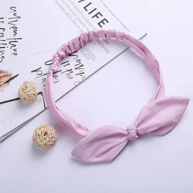 Frauen Kaninchen Ohr Druck Stirnbänder Retro Haar Zubehör geknotete Turban Bandage Bandanas Haarband Kopfwickel Haarbänder
