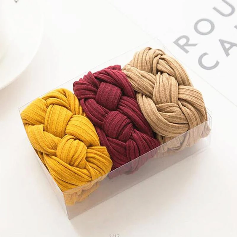 Frauen Mädchen Haar Mode Knoten Stirnband Turban Kopfwickel Geflecht Haarband Twist Wildleder Elastisches Kopfband Bandage Haarschmuck