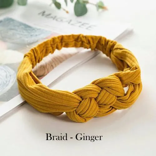 Frauen Mädchen Haar Mode Knoten Stirnband Turban Kopfwickel Geflecht Haarband Twist Wildleder Elastisches Kopfband Bandage Haarschmuck