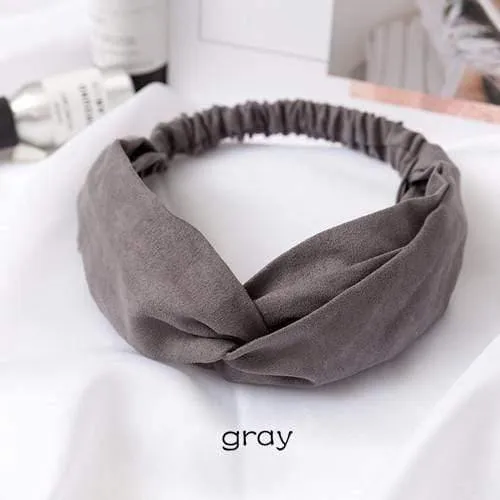 Frauen Mädchen Haar Mode Knoten Stirnband Turban Kopfwickel Geflecht Haarband Twist Wildleder Elastisches Kopfband Bandage Haarschmuck