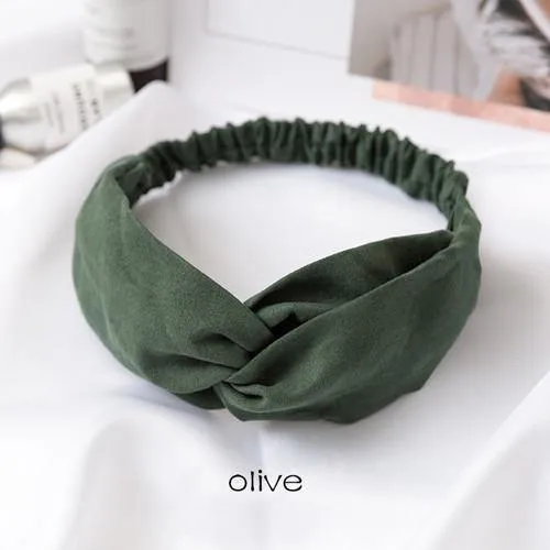 Frauen Mädchen Haar Mode Knoten Stirnband Turban Kopfwickel Geflecht Haarband Twist Wildleder Elastisches Kopfband Bandage Haarschmuck