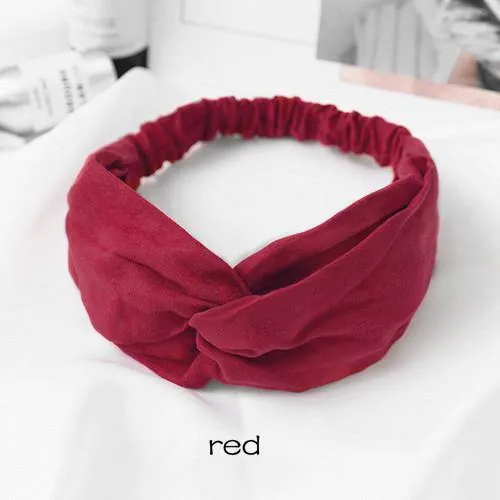 Frauen Mädchen Haar Mode Knoten Stirnband Turban Kopfwickel Geflecht Haarband Twist Wildleder Elastisches Kopfband Bandage Haarschmuck