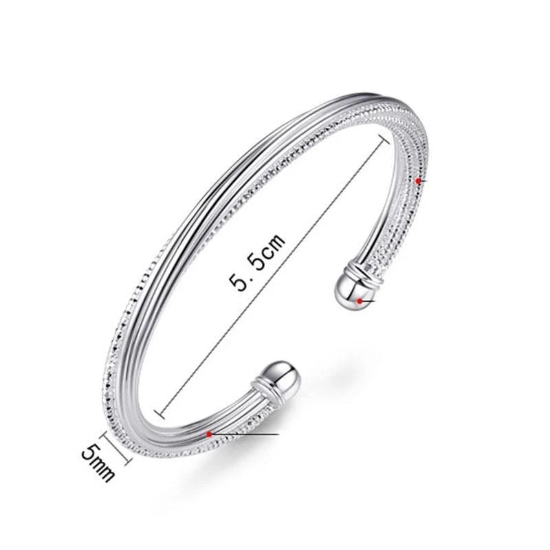 925 Sterling Silber Party Manschette Armreifen & Armband für Frauen Koreanische Mode Hochzeit Zubehör Kreative Schmuck Geschenke