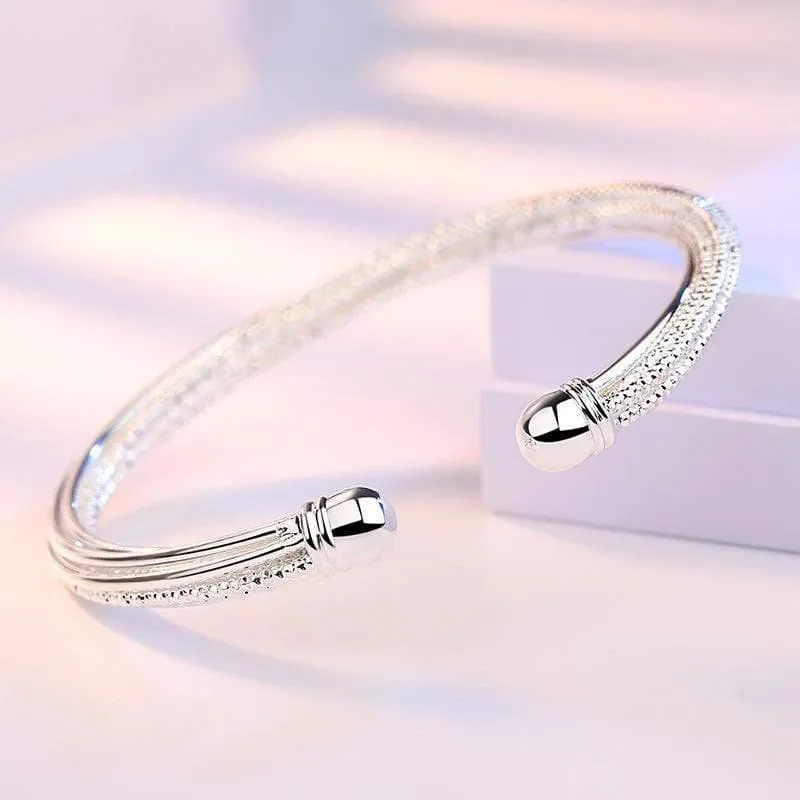 925 Sterling Silber Party Manschette Armreifen & Armband für Frauen Koreanische Mode Hochzeit Zubehör Kreative Schmuck Geschenke
