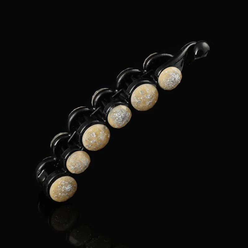 Molans Pearls Solid Banana Haarspangen in Damen-Haar-Accessoires, Pferdeschwanz-Haarspangen, elegante Haarklammern, Haarnadeln