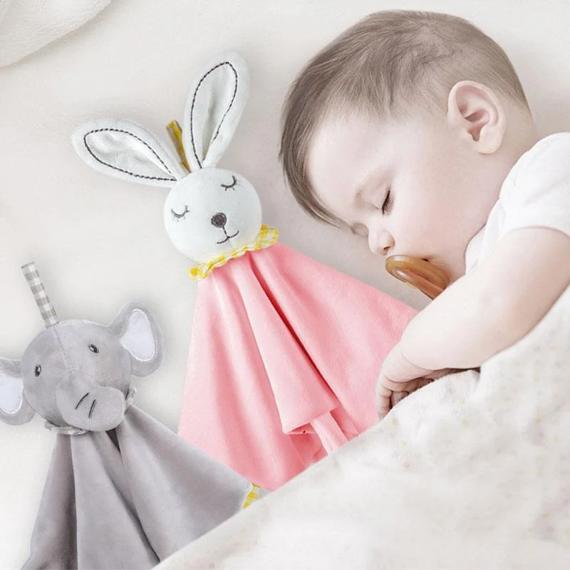 Stofftierspielzeug für Babys, beruhigendes und beschwichtigendes Handtuch, weiches Plüsch, beruhigendes Spielzeug, beruhigendes Handtuch, beruhigendes Handtuch, Baby-Schlafspielzeug, Plüschtier