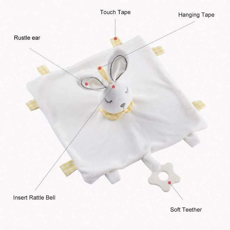 Stofftierspielzeug für Babys, beruhigendes und beschwichtigendes Handtuch, weiches Plüsch, beruhigendes Spielzeug, beruhigendes Handtuch, beruhigendes Handtuch, Baby-Schlafspielzeug, Plüschtier