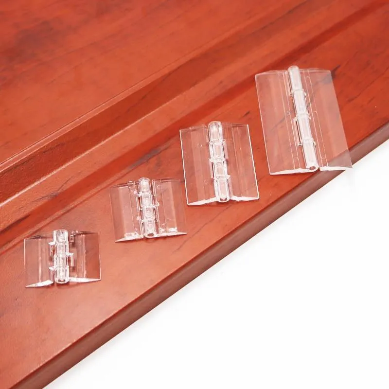 10 Stück 25X33mm 30X33mm 45x33mm 65x42mm Kunststoff-Klappscharniere Transparentes Plexiglasscharnier Robustes klares Acryl